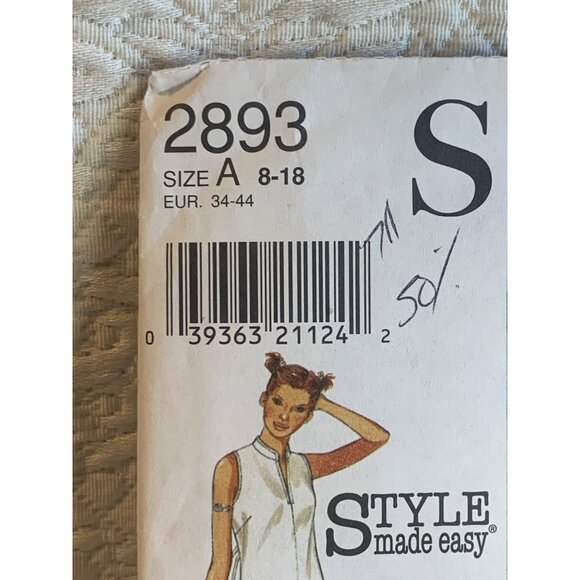 Style Misses Blouse Camisole Sewing Pattern sz 8-18 2893 - uncut - Picture 6 of 9
